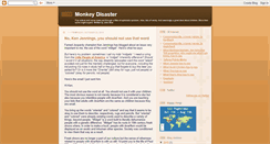 Desktop Screenshot of monkeydisaster.blogspot.com