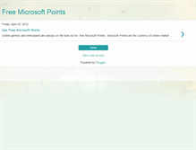 Tablet Screenshot of freemicrosoftpoints2k.blogspot.com