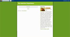 Desktop Screenshot of myaustriaexperience.blogspot.com