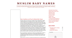 Desktop Screenshot of newborn-muslim-baby-names.blogspot.com