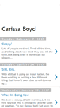 Mobile Screenshot of carissaboyd.blogspot.com