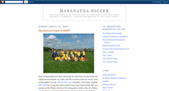 Desktop Screenshot of maranathasoccer.blogspot.com