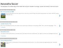 Tablet Screenshot of maranathasoccer.blogspot.com