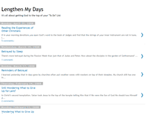 Tablet Screenshot of lengthenmydays.blogspot.com