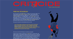 Desktop Screenshot of criticide.blogspot.com