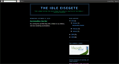 Desktop Screenshot of idleeisegete.blogspot.com