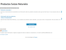 Tablet Screenshot of productossuizosnaturales.blogspot.com