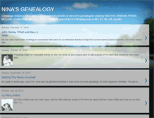 Tablet Screenshot of ninas-genealogy.blogspot.com