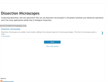 Tablet Screenshot of dissectionmicroscopes.blogspot.com