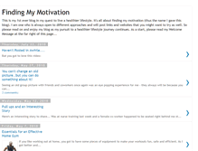 Tablet Screenshot of findingmymotivation.blogspot.com