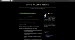 Desktop Screenshot of lance-miller-resume.blogspot.com