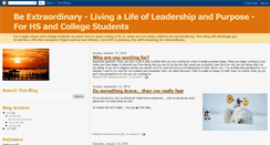 Desktop Screenshot of beextraordinaryleadership.blogspot.com