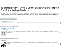 Tablet Screenshot of beextraordinaryleadership.blogspot.com