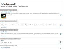 Tablet Screenshot of naturtagebuch.blogspot.com