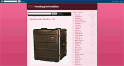 Desktop Screenshot of handbag-info.blogspot.com