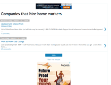 Tablet Screenshot of companiesthathirehomeworkers.blogspot.com