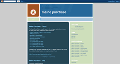 Desktop Screenshot of mainepurchase.blogspot.com