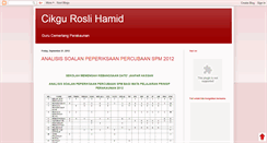 Desktop Screenshot of cikguroslihamid.blogspot.com