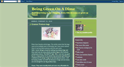 Desktop Screenshot of beinggreenonadime.blogspot.com