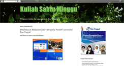 Desktop Screenshot of kuliah-sabtuminggu.blogspot.com