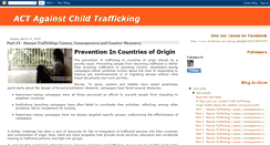 Desktop Screenshot of againstchildtrafficking.blogspot.com