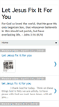 Mobile Screenshot of letjesusfixitforyou.blogspot.com