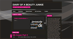 Desktop Screenshot of diaryofabeautyjunkie.blogspot.com