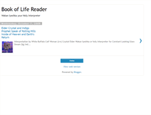 Tablet Screenshot of bookoflifereader.blogspot.com