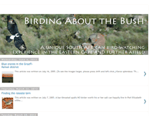 Tablet Screenshot of birdingaboutthebush.blogspot.com