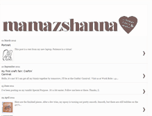Tablet Screenshot of mamazshanna.blogspot.com