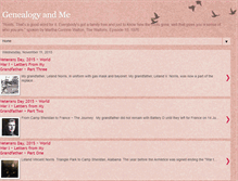 Tablet Screenshot of genealogyandme.blogspot.com