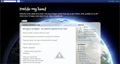 Desktop Screenshot of insidemyheadjt.blogspot.com