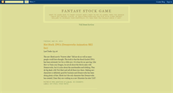 Desktop Screenshot of fantasystockgame.blogspot.com