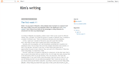 Desktop Screenshot of kimwriting.blogspot.com