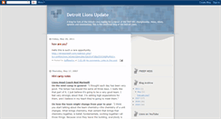 Desktop Screenshot of detroitlionsupdate.blogspot.com