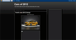 Desktop Screenshot of carsof2012.blogspot.com