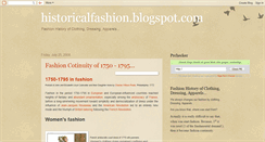 Desktop Screenshot of historicalfashion.blogspot.com