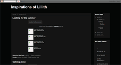 Desktop Screenshot of inspirationsoflillith.blogspot.com