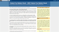 Desktop Screenshot of federaltaxrebatecheck.blogspot.com