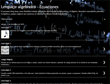 Tablet Screenshot of lenguajealgebraicoecuaciones.blogspot.com