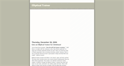 Desktop Screenshot of ellipticaltrainer.blogspot.com