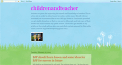 Desktop Screenshot of childrenandteacher.blogspot.com