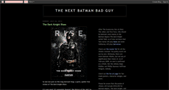 Desktop Screenshot of nextbatmanbadguy.blogspot.com