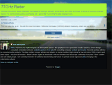 Tablet Screenshot of 77ghzradar.blogspot.com