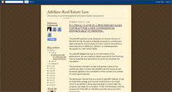 Desktop Screenshot of adellaw-realestatelaw.blogspot.com