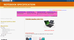 Desktop Screenshot of netbookspecification.blogspot.com