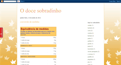 Desktop Screenshot of odocesobradinho.blogspot.com