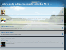 Tablet Screenshot of historiadelaindependenciadecolombia.blogspot.com