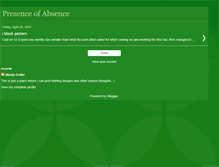 Tablet Screenshot of inthepresenceofabsence.blogspot.com