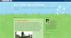 Desktop Screenshot of mylittlebitofgreen.blogspot.com